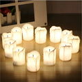 LED electronic tear candle set of 12 warm white 3.7x5cm