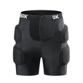 Black spandex hip protection pad with NBR foam for skating and skiing.