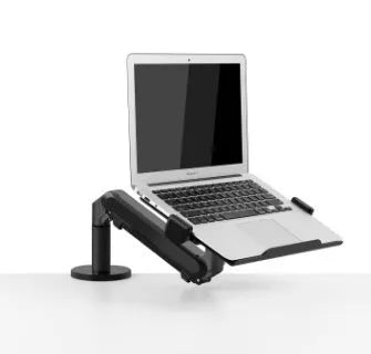 Free Hover Notebook Air Pressure Arm Bracket aluminium alloy adjustable stand in silver on desk