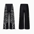 Men's street fashion loose trousers set with printed pattern, matching hoodie and seven-inch shorts bundle