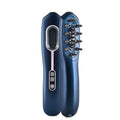 Healthy Comb micro-current radio frequency head massage claw in 3808 white, front view showing push button and magnetic massage claws.