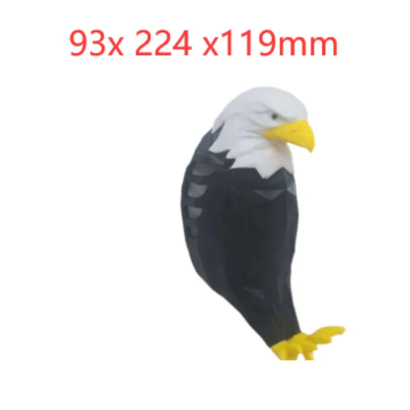Eagle-shaped 3D printed resin wall lamp projecting a silhouette shadow on a wall.