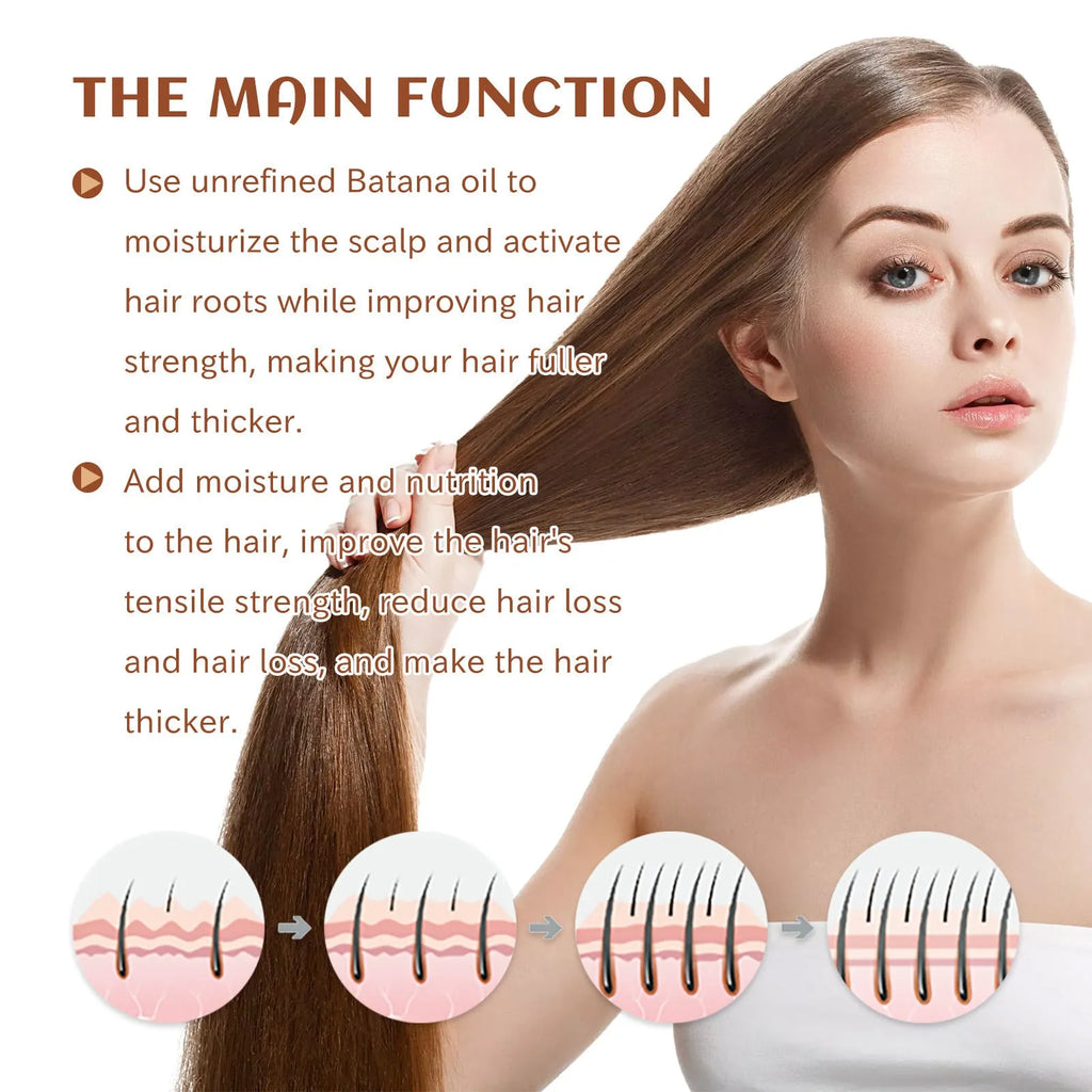 120ml bottle of Batana oil hair conditioner treatment for straightening and smoothing hair