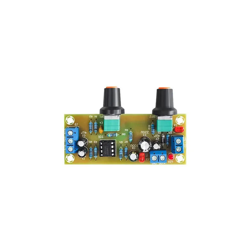 Front stage bass boost audio circuit board measuring 78x32mm with FR-4 fibreglass construction