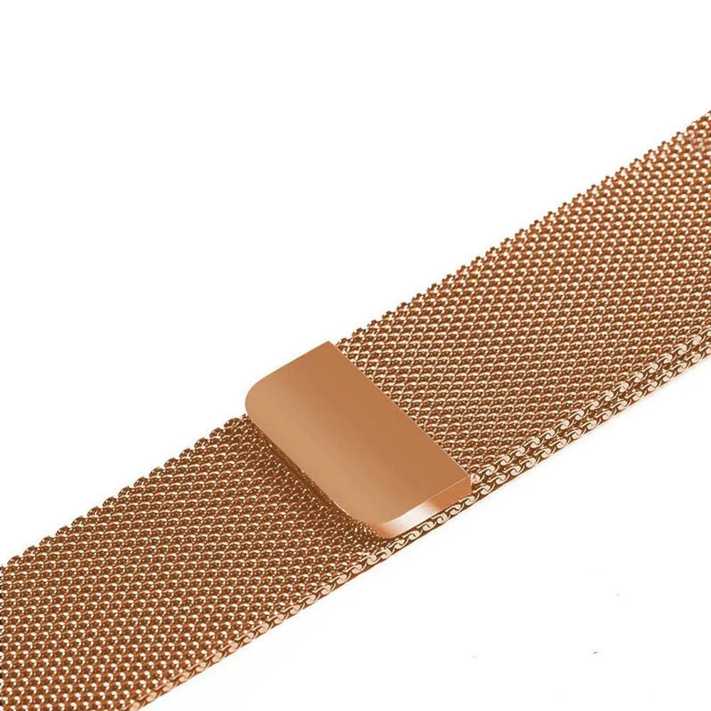 Stainless steel watch strap in silver showing linked bracelet design for 22mm or 24mm width.