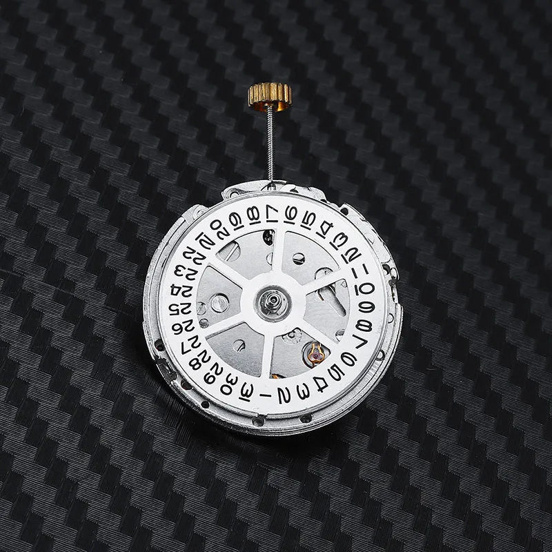8215 automatic movement replacement with silver stainless steel construction showing 25mm diameter
