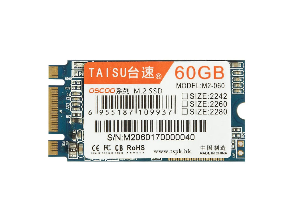 TAISU M.2 NGFF SSD solid state drive in 60G 120G 240G capacities with multiple lengths