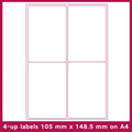 Pack of blank white A4 FBA label paper sheets for printing barcodes