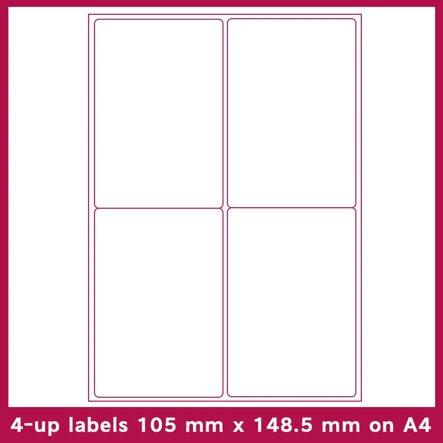Pack of blank white A4 FBA label paper sheets for printing barcodes