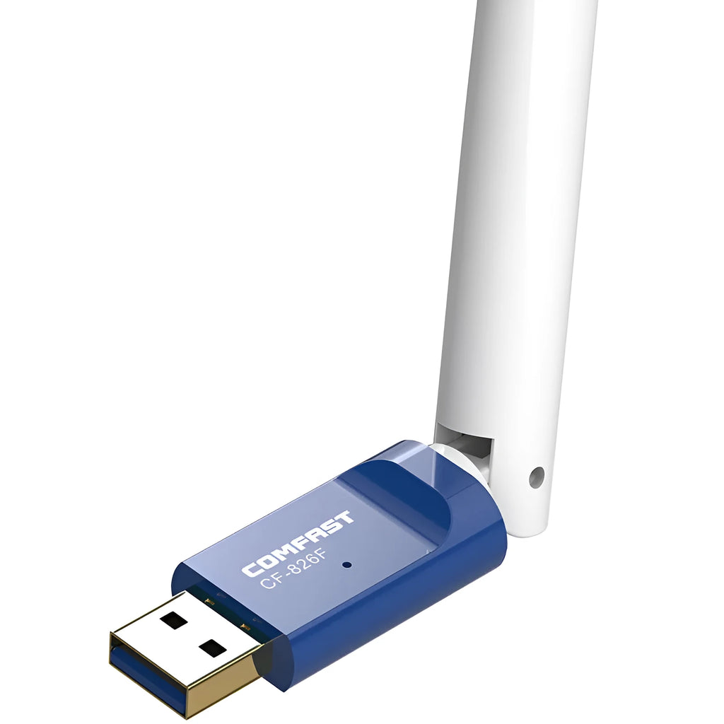 Blue USB wireless network card with external antenna model CF-WU826F