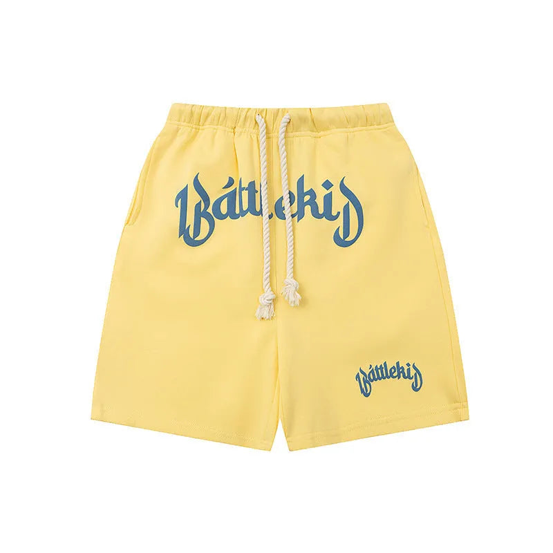 Cotton blend streetwear cropped sweatpants in loose fit with multiple colour options