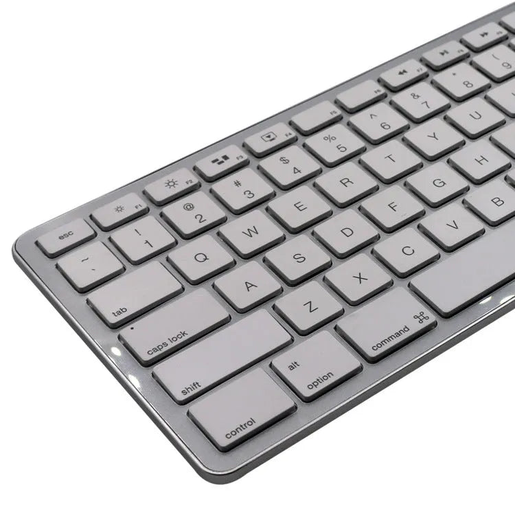 White wireless Bluetooth keyboard with 109 keys including three-key zone for Windows iOS Android devices