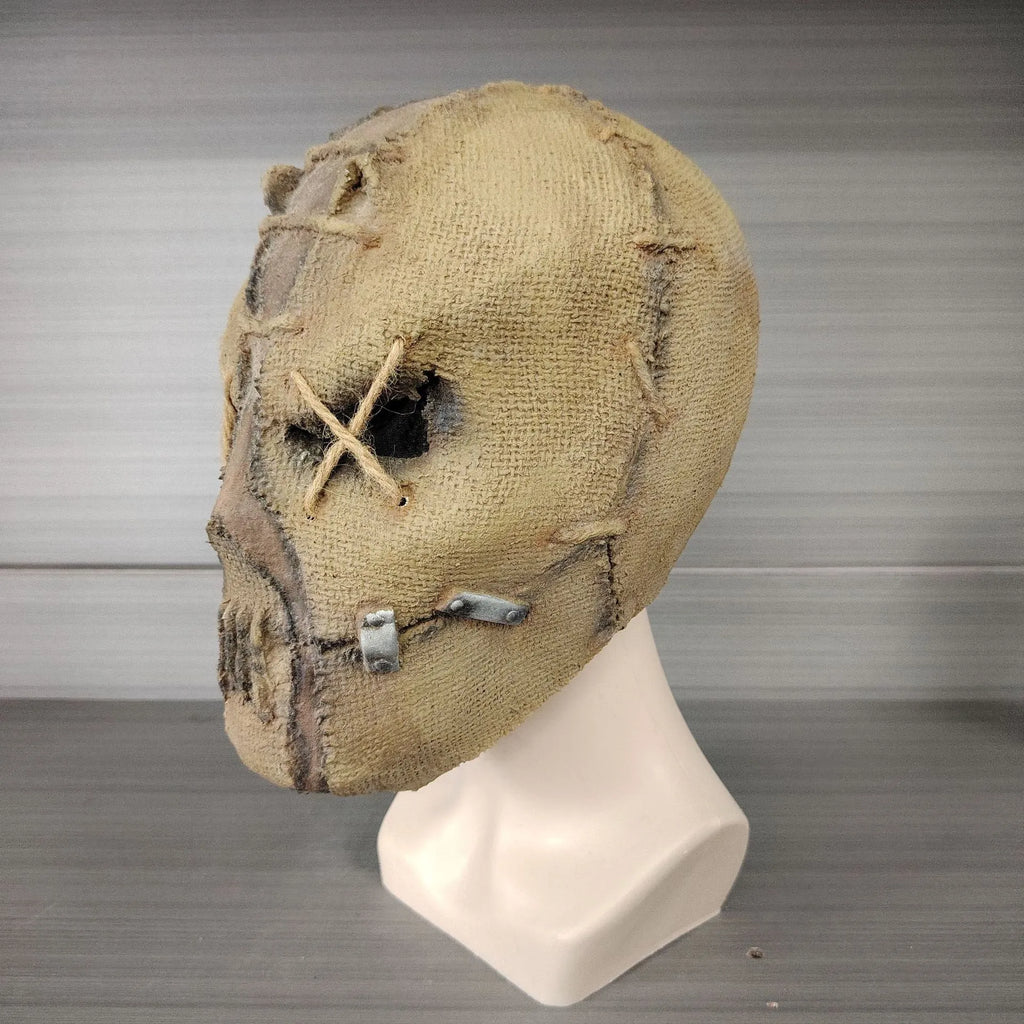 Latex scar skull Halloween horror mask showing full facial coverage with detailed modelling