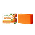 Persimmon moisturizing bath soap bar 100g with honey and fruit extract on a white background