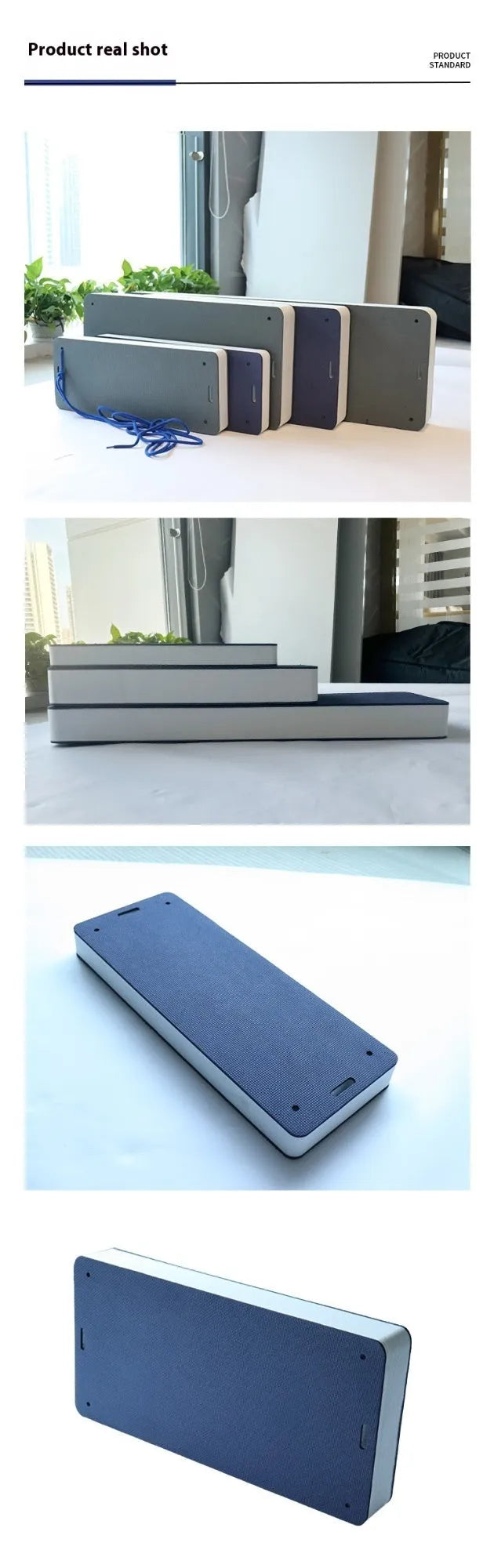 Blue EVA boat fender with rectangular shape for marine collision protection