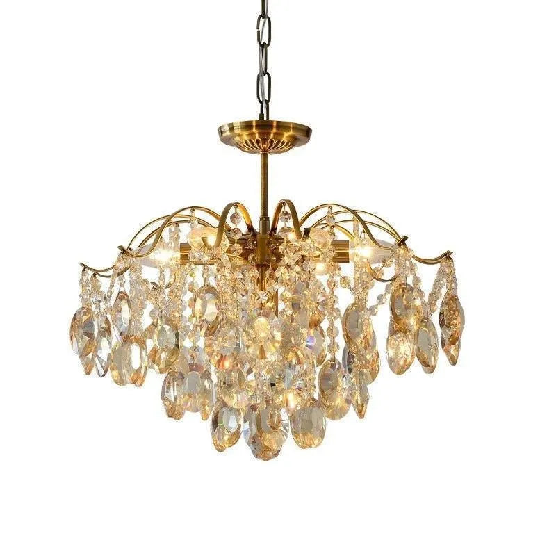 Retro full spectrum eye protection crystal chandelier 50cm clear crystal 220V living room dining room