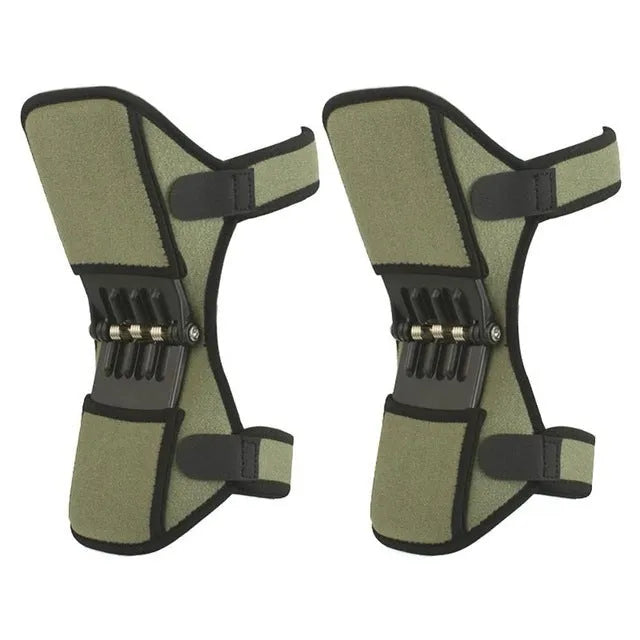 Adjustable knee brace patella support booster with spring mechanism and breathable fabric