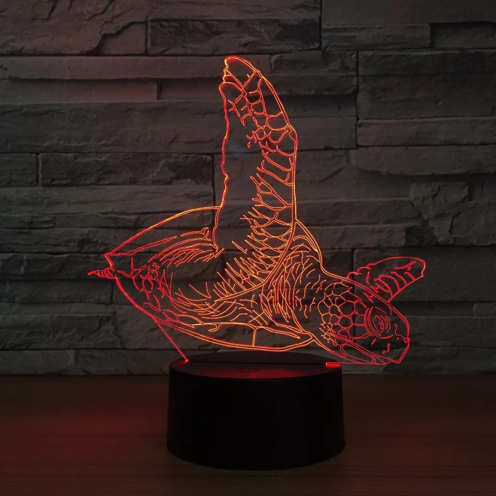 LED touch remote control desk lamp in black with 7 colour change acrylic plate on compact ABS base