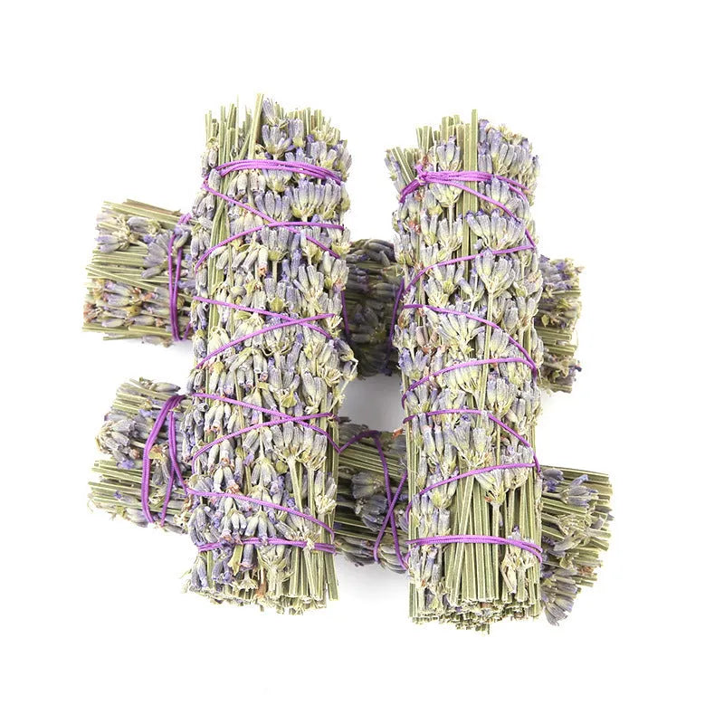 Single natural dried lavender aromatherapy stick measuring 4 inches for home fragrance.