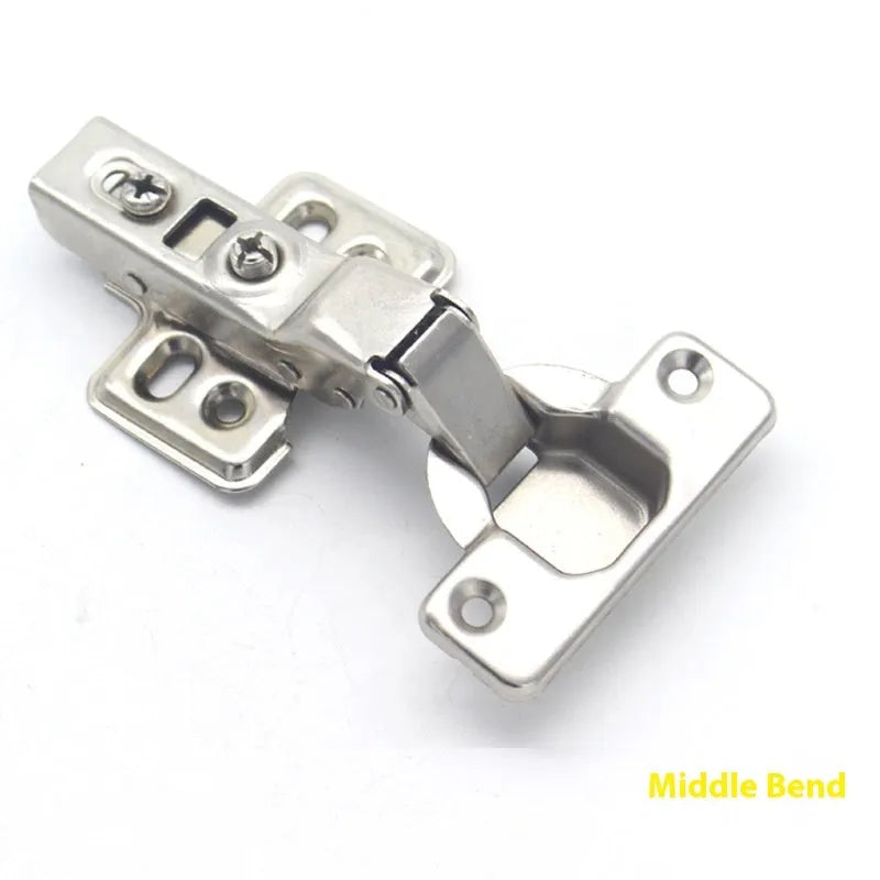 761 model cold rolled steel hydraulic cabinet hinge with nickel plating, showing three bend types.