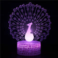 Acrylic 3D USB table lamp with colourful crack base design and touch controls