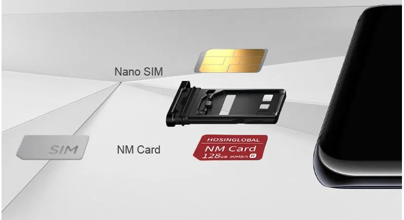Red NM memory card 128GB for Huawei mobile phone with 90MB/s read speed