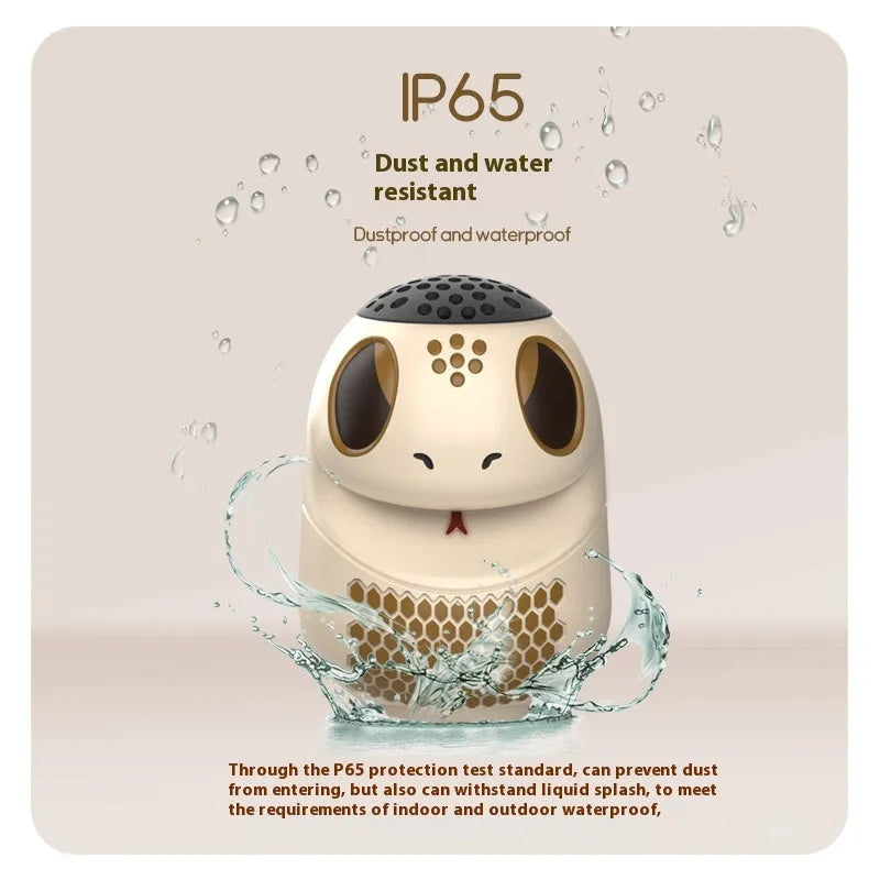 TK900 White portable Bluetooth speaker with built-in handle and card insertion slot