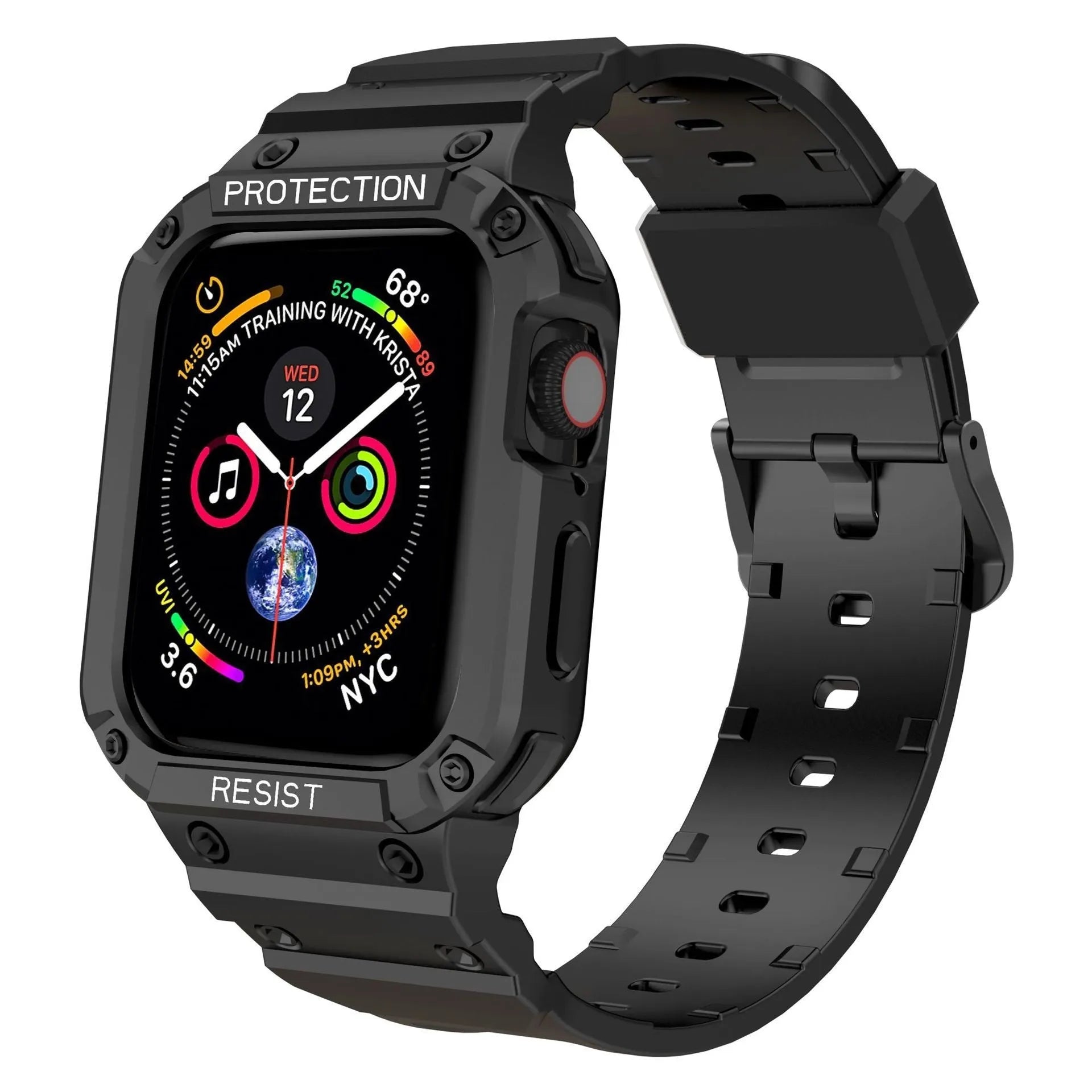 Apple Watch Series 8 compatible soft TPU sport strap in multiple colour options