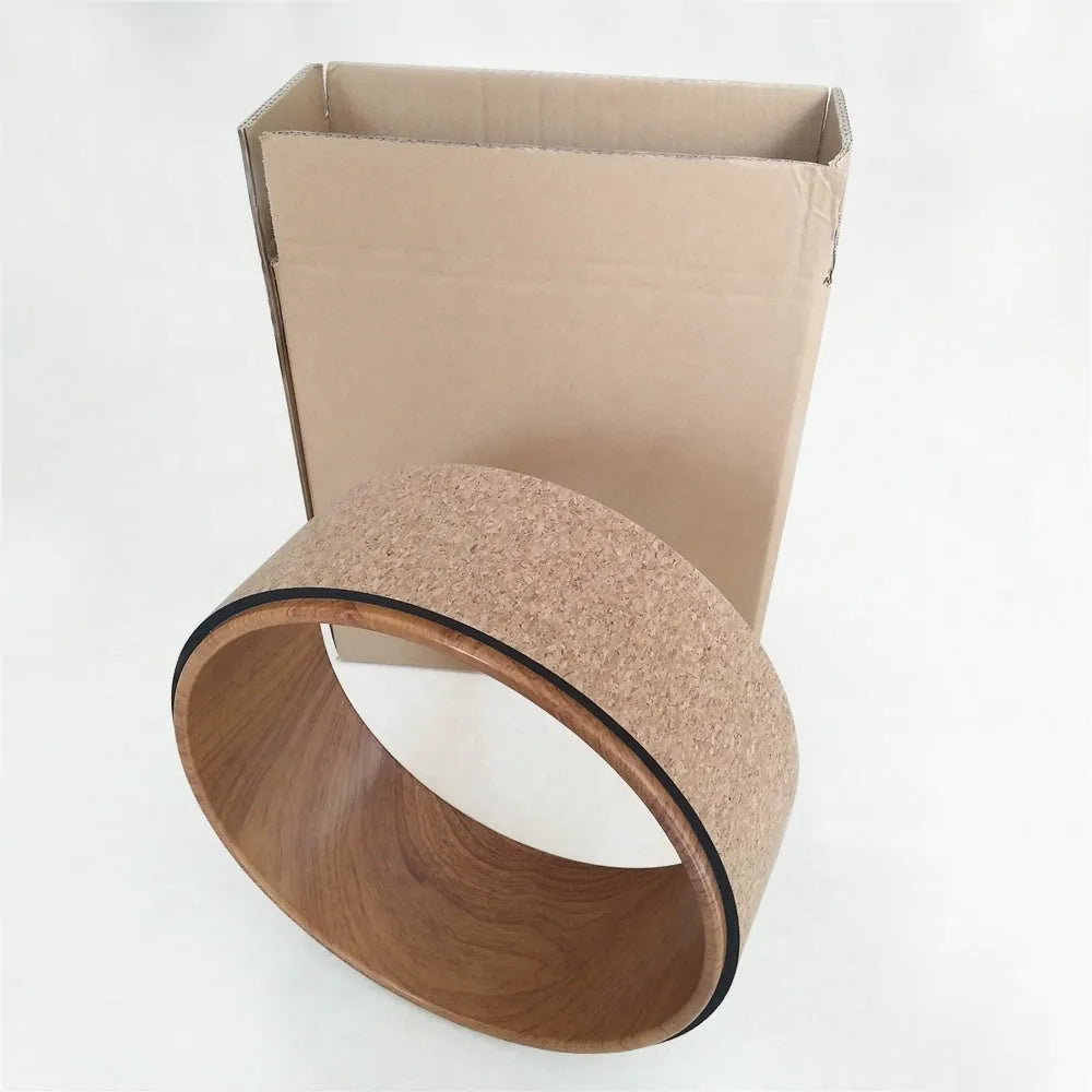 Back bending yoga wheel 13x32.5cm in ABS TPE or cork for fitness and massage