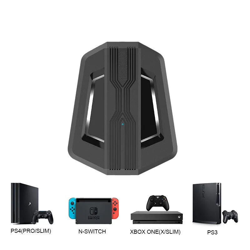 Black host keyboard and mouse converter for PS4, Xbox One, PS3, Xbox 360, ABS plastic, 18x11.5x2.5cm packing size