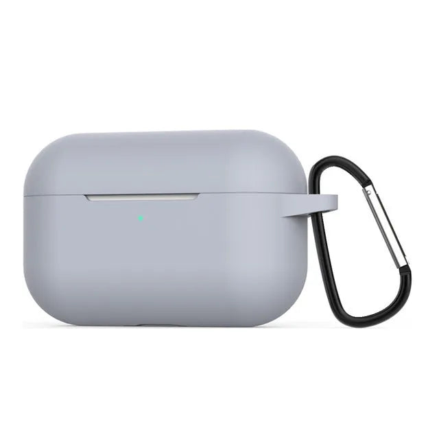 Soft silicone protective cover for AirPods Pro wireless headphones in multiple colours.