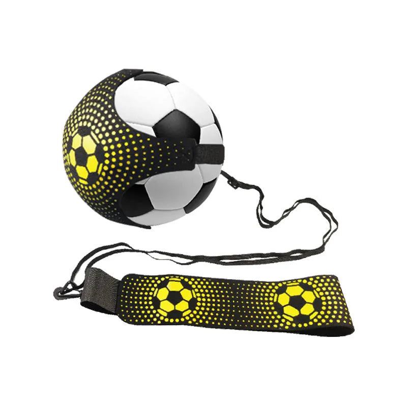 Purple neoprene football juggling training belt with pentagon pattern for solo practice drills