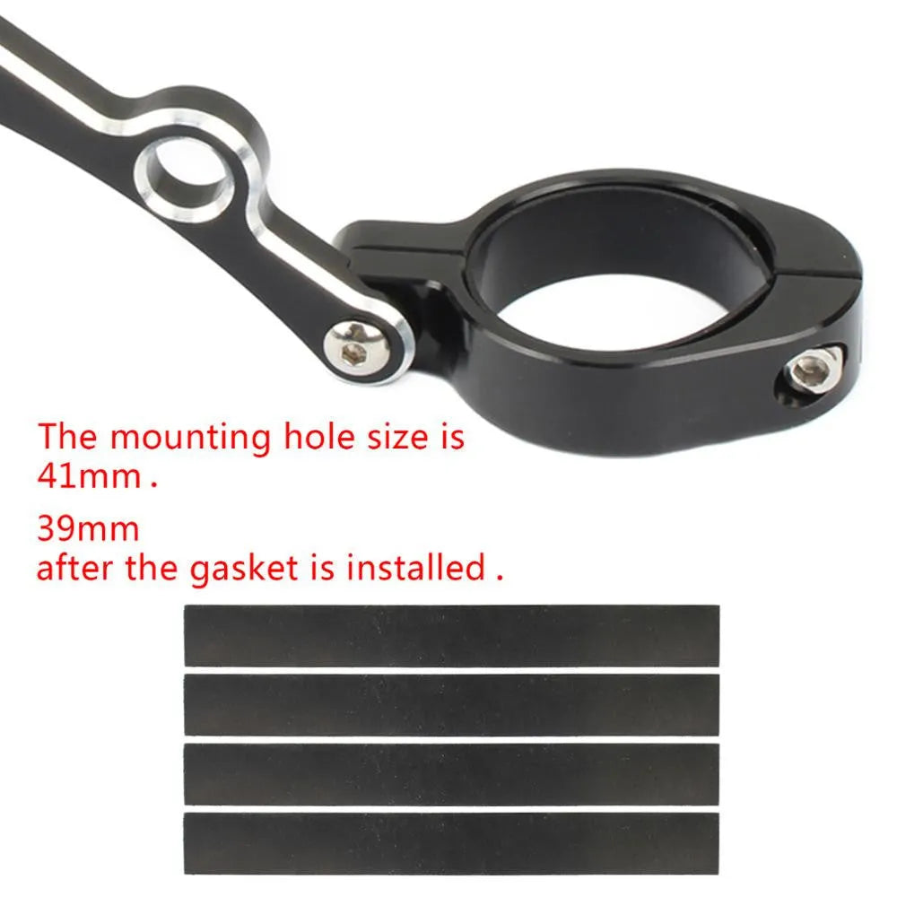 Motorcycle modified headlight bracket for 39-41mm fork tubes in black finish