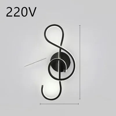 Minimalist Nordic design LED wall lamp with a silicone shade, mounted on a bedroom wall.