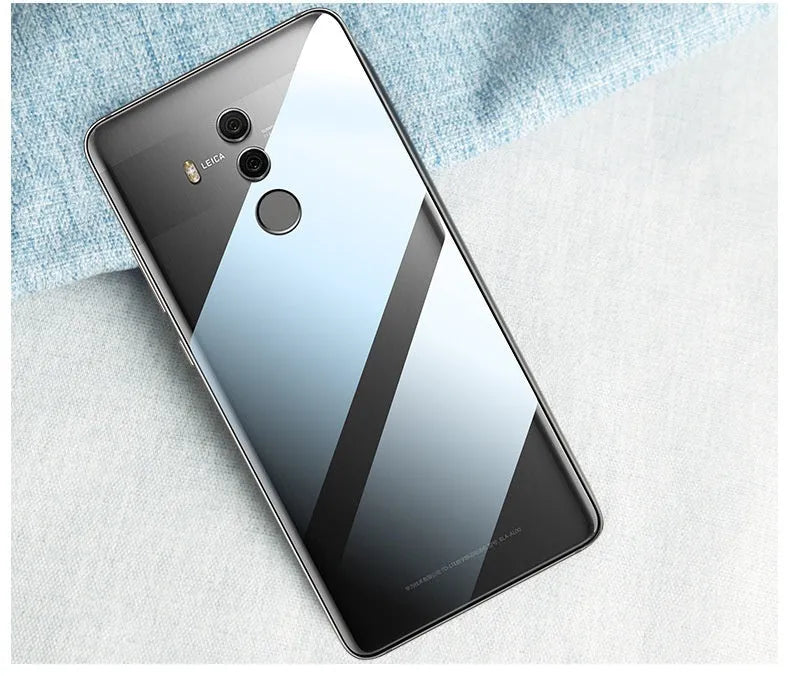 Transparent soft silicone phone case for Huawei Mate 10 and Mate 10 Pro with simple style and mirror element