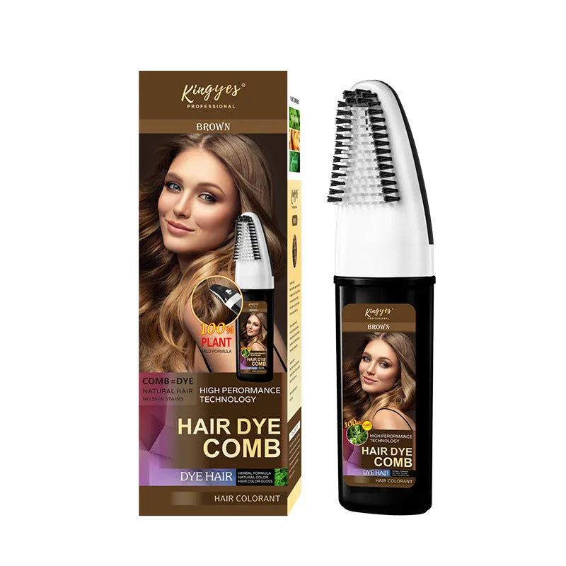 Hair dye bottle with comb applicator in Brown, Dark Brown and Wine Red 200ml shades