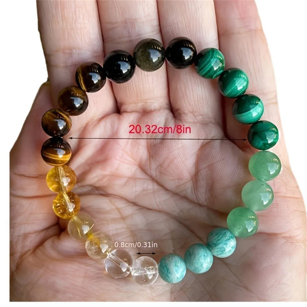 Natural stone crystal bracelet unisex casual crystal bead bracelet