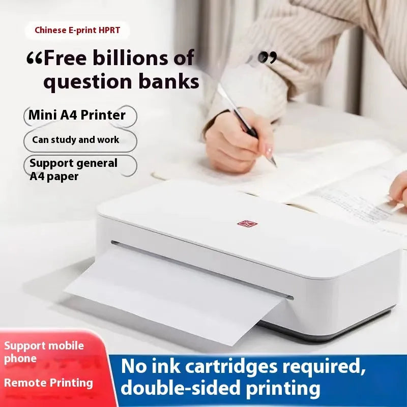 Household small intelligent remote learning printer for wrong question practice with ribbon ink cartridge plastic build