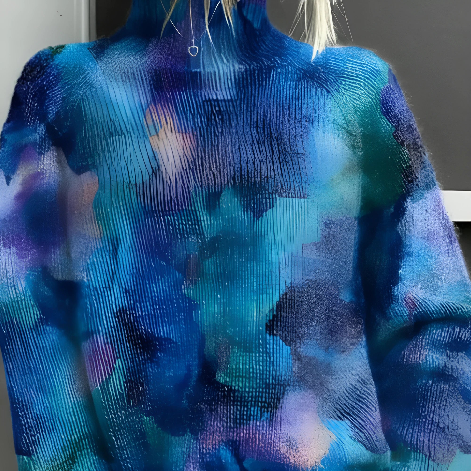 Women's casual polyester top with 3D abstract Christmas pattern in multiple colour options