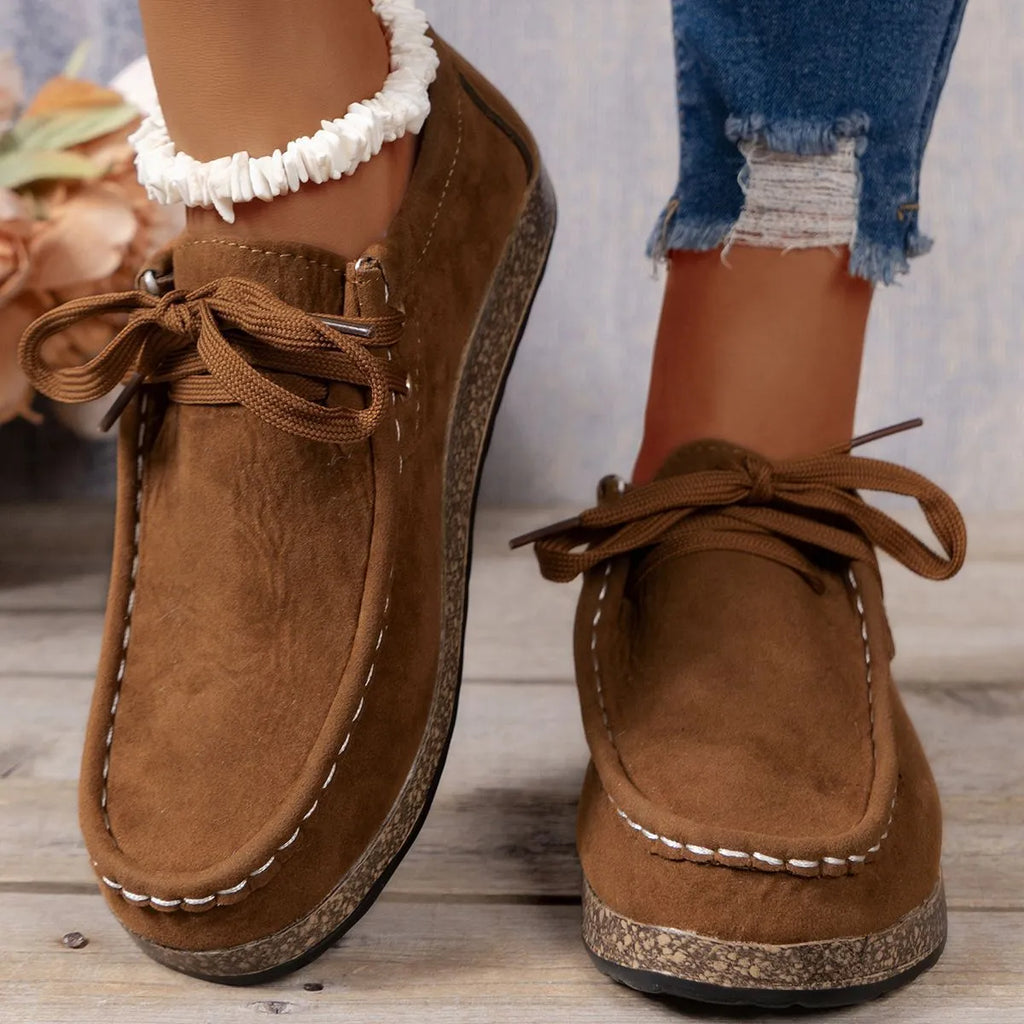 Plus size women's flat shoes with elastic band, PU upper, rubber sole, round toe, available in multiple colours