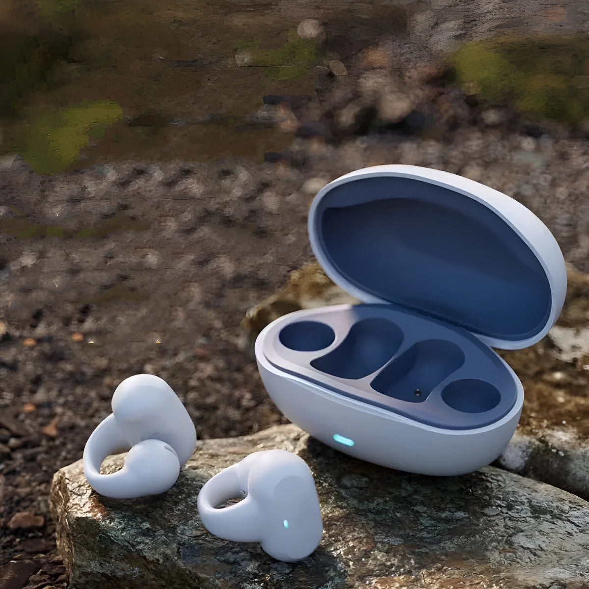 Wireless Bluetooth headset in-ear design i113 Black with USB charging cable