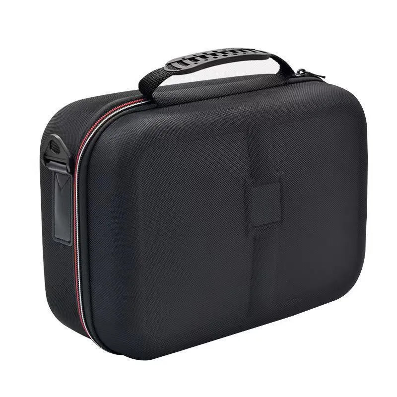 Black EVA hard case storage bag for game console accessories like controllers and cables.