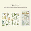 Huazhisen forest art sticker pack showing six colour designs on transfer and cotton linen paper sheets