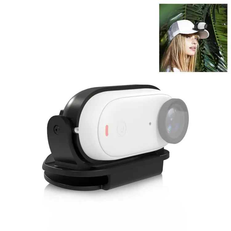 Black magnetic protective frame cap clip for Insta360 GO3 and 3S thumb anti-shake camera mount bracket