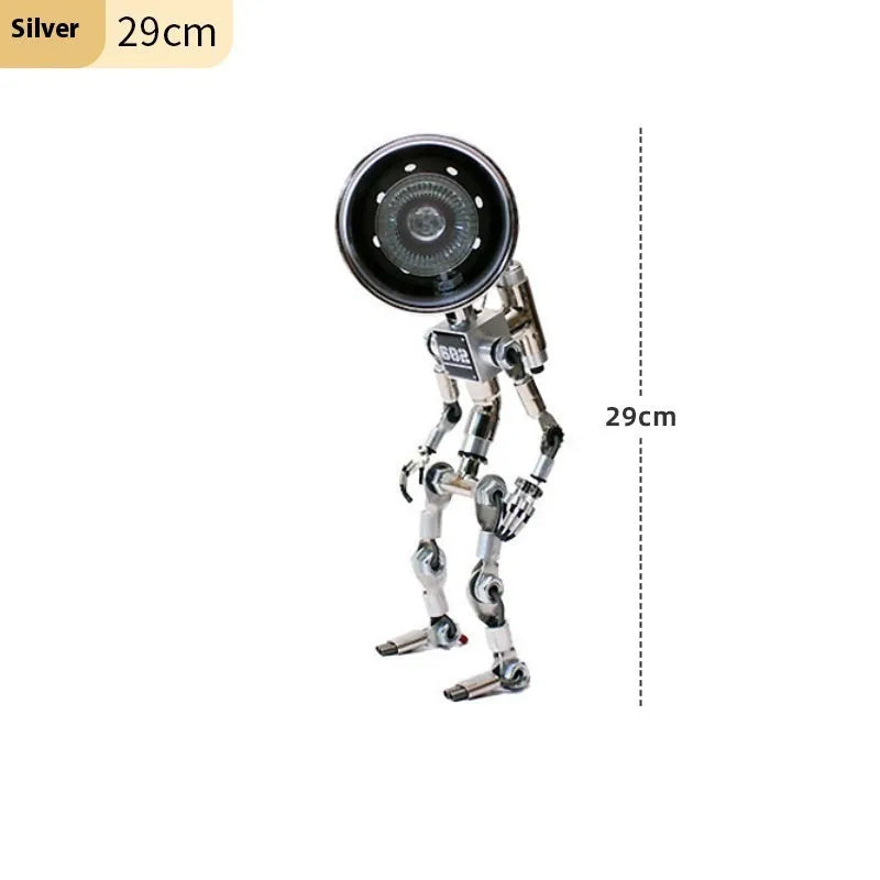 Silver copper robot atmosphere light with custom graphics in 22cm or 29cm size