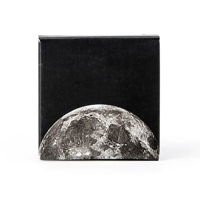 Black moon phase and planet decorative sticker set with 45 pieces on self-adhesive paper.