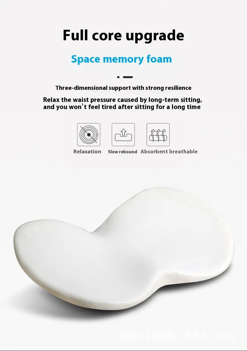 Flat car seat cushion with memory foam filler for height adjustment in vehicle