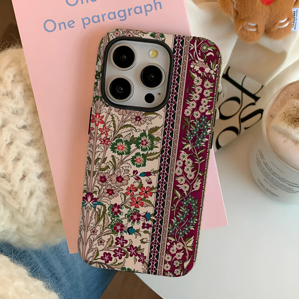 Plaid phone case with anti-fingerprint and heat dissipation for iPhone 7-16 series, frosted finish