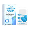Quit Cleanse Lung herbal nasal inhaler bottle and nasal aspirator on a white background.