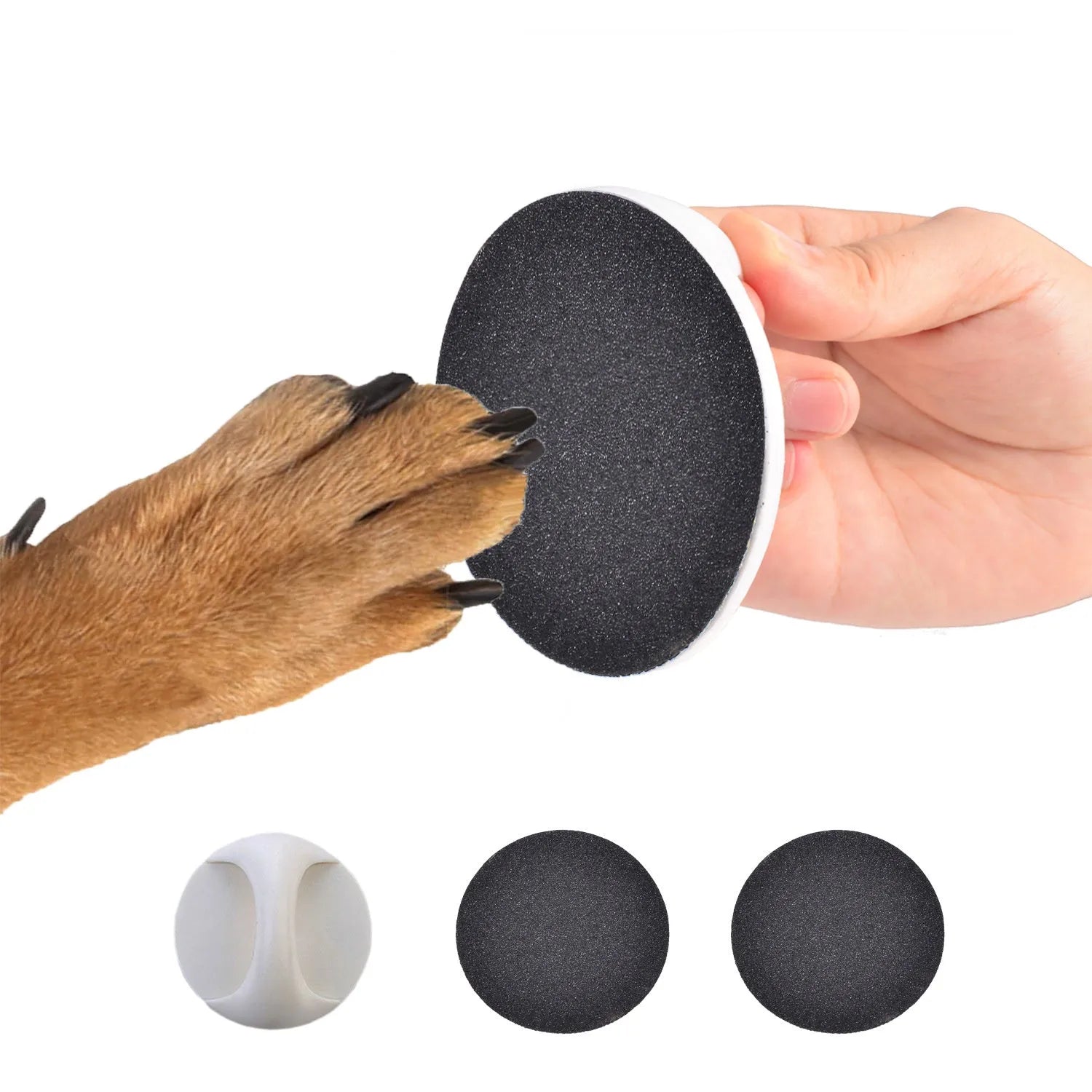 Upgraded dog nail scratch board with ergonomic handle in four colour options
